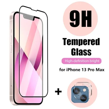Защитное стекло 2В1 с полным покрытием для iPhone 13 12 11 Pro Max, защитное стекло для объектива для iPhone 13 12 Mini Xs Max XR 7 Plus Glass