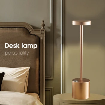 Ретро Светодиодная настольная лампа USB Перезаряжаемый сенсорный ночник 3 цвета с регулируемой яркостью для чтения Настольная лампа для бара, ресторана, кафе