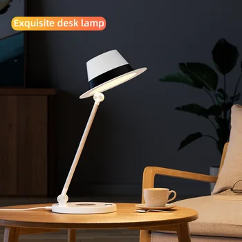 Настольная лампа для чтения, креативная настольная лампа, мобильное беспроводное зарядное устройство, Многофункциональная настольная лампа, Складная настольная лампа, лампа для защиты зрения