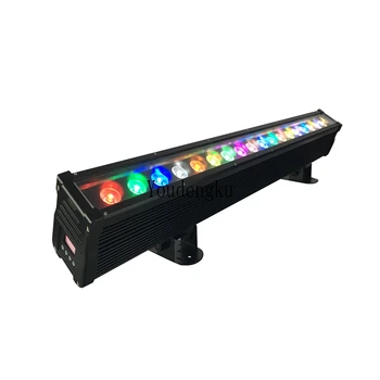 6шт 18x10 Вт rgbw точечный контроль IP65 водонепроницаемый DMX512 LED bar rgbw 4в1 10 Вт наружные линейные светодиодные прожекторы для омывания стен