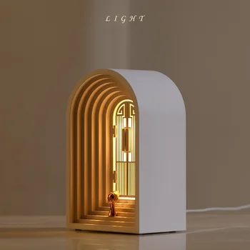 Скандинавская настольная лампа LED Креативное прикроватное украшение Маленький Ночник Для спальни Гостиной USB Перезаряжаемый динамик Bluetooth