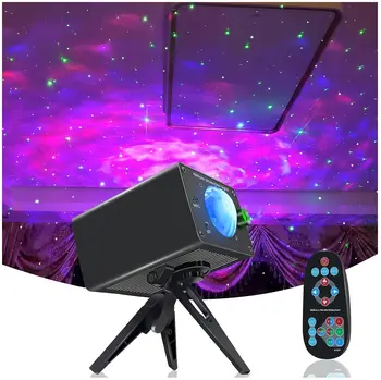 Проектор Aurora Звездное небо Галактика Ночник Детский музыкальный плеер Звездный ночник Романтическая проекционная лампа для подарков детям Штатив