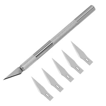 Металлический скальпель, набор инструментов для ножей, Гравировальный резак, Скульптура, нескользящий нож, Безопасная бумага, инструменты для ручной работы