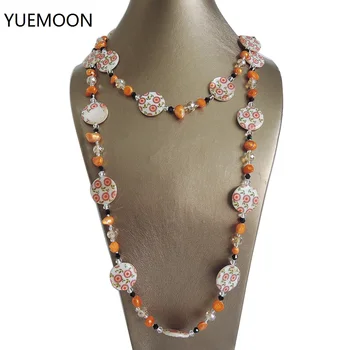 Ожерелье из 100% пресноводного жемчуга, ожерелье длиной 120 см, жемчуг очень модных цветов, жемчуг в форме барокко