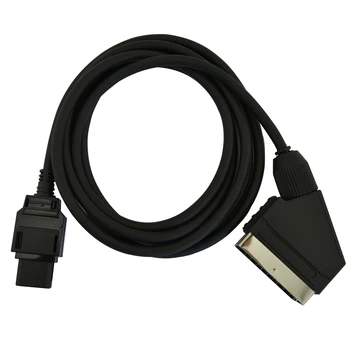 100шт Scart Аудио Видео AV кабель Шнур для NES RGB connect 1,8 М Черный