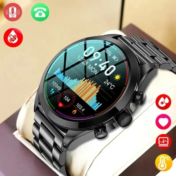2023 Новые Неинвазивные Смарт-Часы с уровнем глюкозы в крови, Мужские Спортивные Фитнес-Часы с Полным Сенсорным экраном, Bluetooth Для Android ios Smartwatch