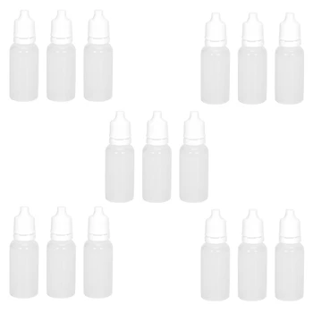 500 штук 15 мл пустых пластиковых бутылок-пипеток для жидкости для глаз, пипетки для многоразового использования