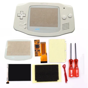 Яркость V2, ЖК-дисплей с IPS подсветкой, мод для Game Boy Advance GBA и предварительно вырезанный чистый белый корпус