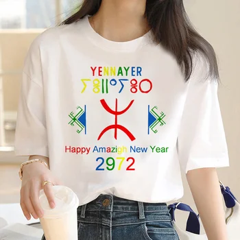 Amazigh футболки женские Y2K топ женская дизайнерская одежда в стиле харадзюку с графическим рисунком