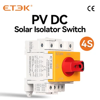ETEK Солнечный Фотоэлектрический Выключатель постоянного тока 4P 32A 1000V С Вращающейся Ручкой Разъединитель Для солнечных Батарей, Сертифицированных EKD6-DB32-4S