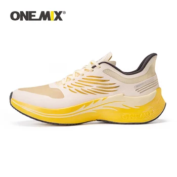 ONEMIX/ Женские Гоночные кроссовки для бега с дышащей сеткой, спортивная обувь для прогулок на открытом воздухе, устойчивые марафонские кроссовки на подушке