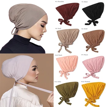 2023 Новая Мягкая модальная мусульманская шляпа Внутренняя Шляпа Исламская повязка На голову Индийская шляпа Женская повязка На голову Мусульманская мода