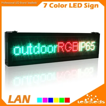 Полноцветный RGB светодиодный экран дисплея P10 Наружный Водонепроницаемый Программируемый с прокруткой Сообщения для рекламного бизнеса магазина