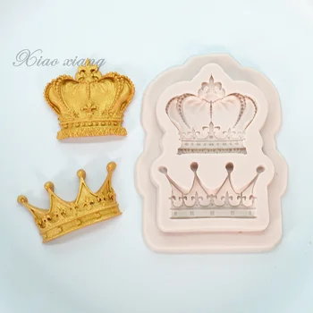 Luyou Princess Queen Crowns, 3D Силиконовые Формы для выпечки, Инструменты для украшения торта, Кухонные принадлежности для выпечки FM1133