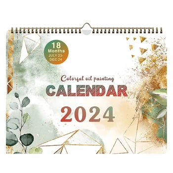 2023-2024 Домашний настенный календарь, памятка, Офисные праздничные заметки, ежемесячное планирование, списки дел, организация из плотной бумаги