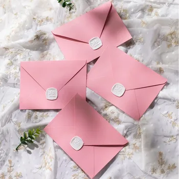 30 шт./лот, Розовый конверт для свадебных приглашений, высококачественная бумага 250 г, конверты в стиле Вестерн, Открытки, Деловые принадлежности, Канцелярские принадлежности
