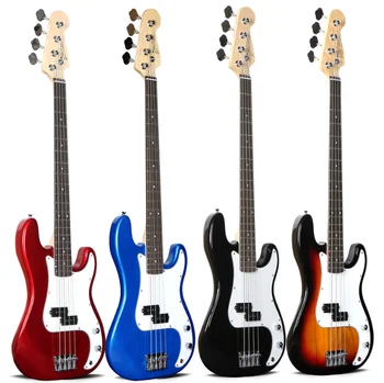 Популярный разработчик L-B1-4 популярная 4-струнная бас-гитара электрическая дешевая цена для начинающих S-S звукосниматель platane wood body bass OEM