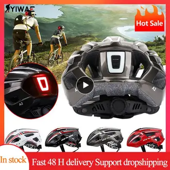 Велосипедный шлем со светодиодной подсветкой, Перезаряжаемый Интегрально-формованный Велосипедный шлем, MTB Шлем, Спортивная Безопасная шляпа, Велосипедное снаряжение, НОВЫЙ GUB Унисекс
