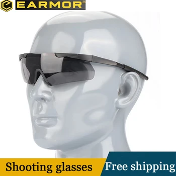 EARMOR S01 Военные защитные очки для стрельбы, Солнцезащитные очки с защитой от ультрафиолета, Тактическое снаряжение для охоты/пейнтбола/верховой езды на открытом воздухе