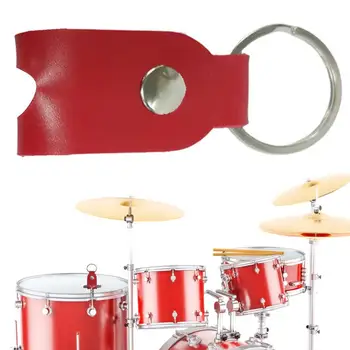 Инструмент для барабанного ключа Прочный футляр для ключей для настройки барабана с кольцом для ключей Брелок для барабанщиков