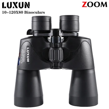 LUXUN 10-120x80 Мощный Бинокль Телескоп Ночного Видения Spyglass HD Телескоп для Смартфона Путешествия Охота Снаряжение для Кемпинга