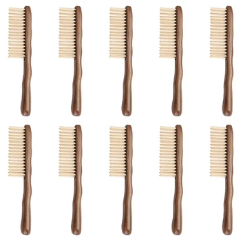 10X Расческа для волос из натурального Сандалового дерева, Деревянная Расческа ручной работы, Расческа с широкими зубьями, Новый дизайн