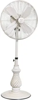 Вентилятор на подставке, 3-скоростной осциллирующий вентилятор с регулируемой высотой, Providence, Антикварный вентилятор, 18 дюймов