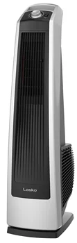 Осциллирующий высокоскоростной башенный вентилятор Lasko с 3 скоростями, U35105, серый/черный