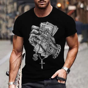 Летняя мужская футболка 2023 года с 3D-принтом, уличная одежда Camisetta, мужская повседневная одежда, Модная Горячая распродажа
