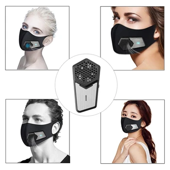 Персональная умная электрическая воздушная маска для лица, вентилятор для подачи воздуха, 650 мАч, используется для езды на велосипеде, бега, прополки, занятий спортом на открытом воздухе