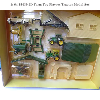 1: 64 15439 JD Набор игрушек для фермы, набор моделей тракторов, модель сельскохозяйственной техники, модель из сплава