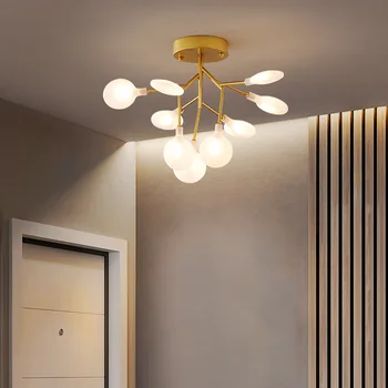 Филиал Золотой/Черный Корпус Firefly Современная светодиодная люстра Настольный светильник для Столовой, гостиной, спальни, Прихожей, Модная лампа для дома