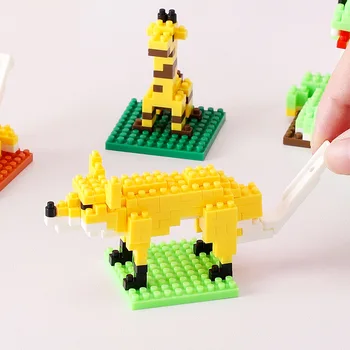 Мини строительные блоки 3D Животные Алмаз Микро Кирпичи Собаки Змея Паук Черепаха DIY Модели игрушек для детей и взрослых Подарки на День рождения