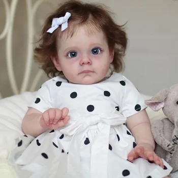 60 см Реалистичная силиконовая кукла-Реборн Мэгги Принцесса Девочки Куклы Детский подарок на День Рождения