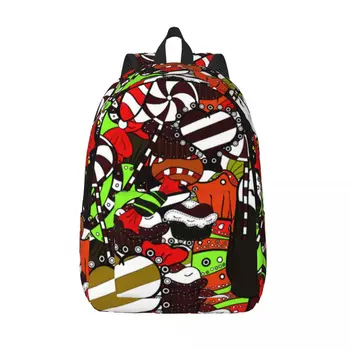 Студенческая сумка, рюкзак с рисунком конфет, Легкий рюкзак для родителей и детей, сумка для ноутбука для пары
