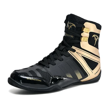 Новая Профессиональная боксерская Обувь, Мужские Дышащие боксерские ботинки, Высококачественная Легкая Тренировочная обувь для борьбы, Размер 39-46