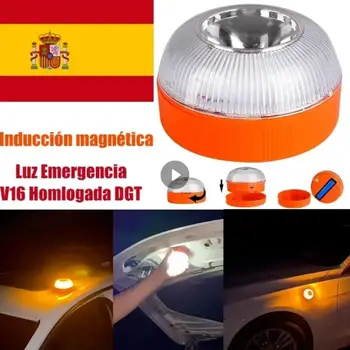 Автомобильный аварийный фонарь, омологированный V16, одобренный Dgt, автомобильный аварийный маяк, перезаряжаемые магнитно-индукционные стробоскопические инструменты