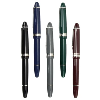 Авторучка Majohn P136 медный поршень с 0,5 мм F наконечниками зелено-серые чернильные ручки для письма для офиса, студенческие школьные принадлежности, подарочная ручка