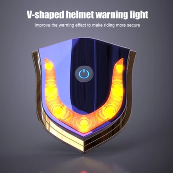 Светодиодный светильник для велосипедного мотоциклетного шлема, USB Перезаряжаемый Беспроводной светильник для верховой езды, Сигнальная лампа безопасности, аксессуары для ночной езды