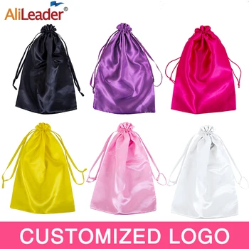 Alileader Шелковая Атласная сумка на шнурке, Атласные сумки Для упаковки Париков, Сумок для наращивания волос, Украшений, упаковки косметики, Атласная сумка