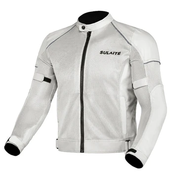 Сетчатая мотоциклетная куртка, мужская велосипедная куртка, Дышащая мотоциклетная куртка для гонок, мото-жакет с защитой CE Для лета