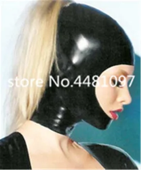 Латексная маска Резиновый головной убор Унисекс с капюшоном на молнии сзади по индивидуальному заказу XS-XXL